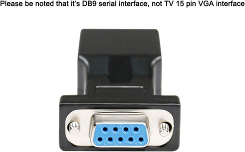 DTECH DB9 to RJ45 Serial Adapter | RS232 Female to RJ-45 Female Ethernet Converter for 9 Pin Devices