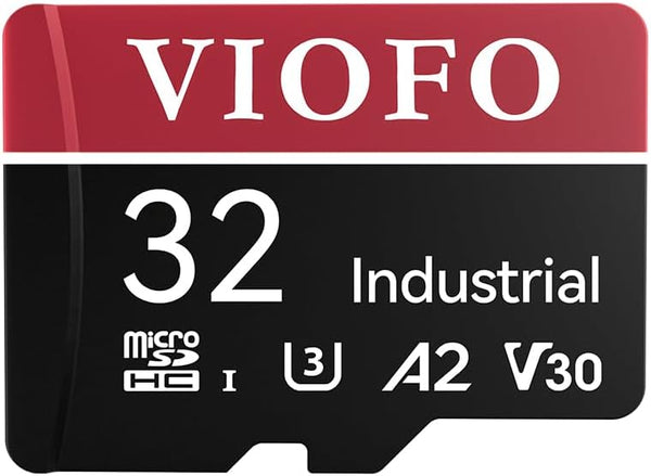 VIOFO 32GB Industrial Grade microSD Card, U3 A2 V30 High Speed with Adapter for Ultra HD 4K Video Recording