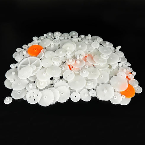 URIMPAVIDO 265PCS White Plastic Gears Module 0.5 Gears for DC Motor DIY Model