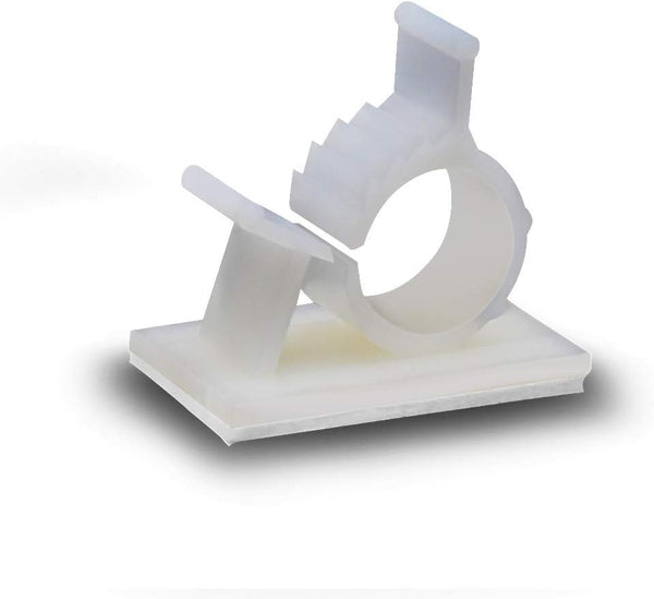 25PCS White Adhesive Backed Nylon Wire Adjustable Cable Clips