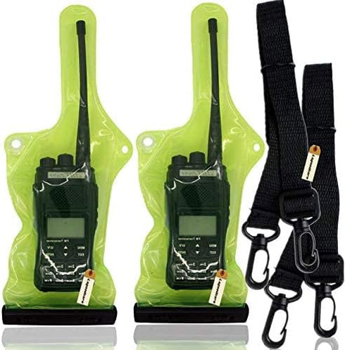 Lsgoodcare Portable Waterproof Bag Case Pouch for Two Way Radio, Compatible with Motorola Kenwood Midland, Green