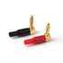 10pcs Right Angle Banana Plugs - 4mm/0.16" 90 Degree Speaker Connector in Red and Black for Audio Connections
