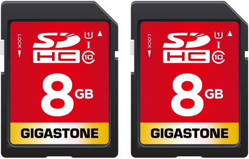 Gigastone 8GB SD Card 2-Pack UHS-I U1 Class 10 SDHC Memory Card Full