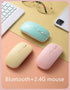 Keyboard Case for iPad Pro 11 inch M4, Cute Round Keys with Mouse, Detachable Bluetooth Keyboard Slim Smart Cover,