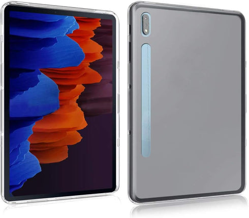 Zeking Transparent Case for Samsung Galaxy Tab S7 Plus/Tab S7 FE 5G/T975/T970, Ultra Slim Thin TPU Rubber Soft Skin