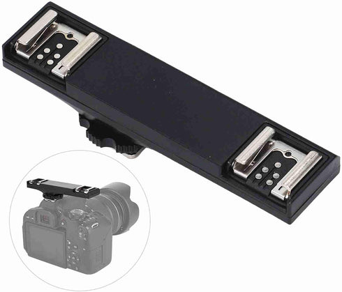 Hot Shoe Splitter, Hot Shoe Extension Bar Mount Cold Shoe Extension Bracket Bracket DSLR Camera Camcorder DV (for )