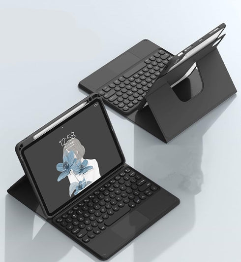 GOOVEN Keyboard Cover for iPad 10.2 inch 9th 8th 7th Gen, with Touchpad, 360° Rotating Stand, Detachable Bluetooth