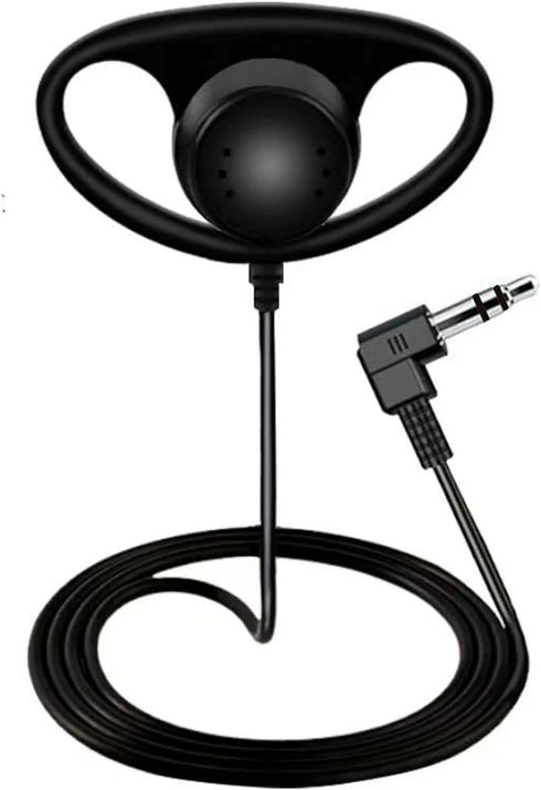 Generic Single Mono Earphone with D-Shaped Design 3.5mm Plug, Comfortable for Either Ear,Compatible
