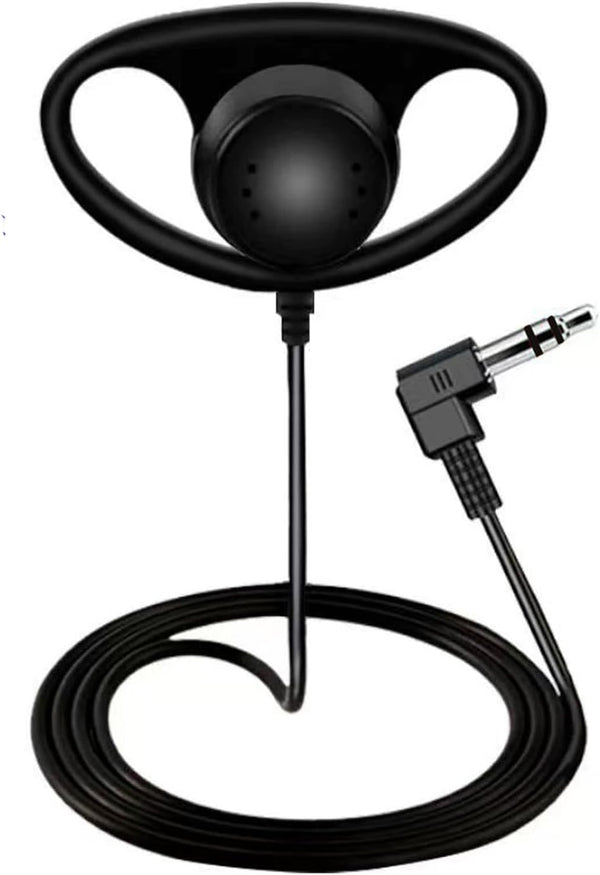 Generic Single Mono Earphone with D-Shaped Design 3.5mm Plug, Comfortable for Either Ear,Compatible