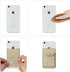 Card Holder for Back of Phone, Adhesive Leather Wallet Stick On Credit Card Holder for Men Women - Gold