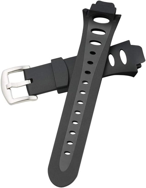 Watch Bands for Suunto Observer Tt St Sr G6 X6HRM, Classic Soft Rubber Replacement Wrist Strap (Black)