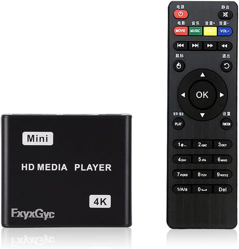 FxyxGyc HDMI Media Player, 4K Ultra HD Digital Media Player, Supports USB Drive,