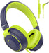 Kids Headphones, Volume Limited 85/96dB Wired Over-Ear/On-Ear Foldable Headset with Mic for School, PC, Tablet (Deep