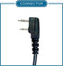Klein Radio Audio Adapter, Compatible with Kenwood 2-Pin Radios, NX-1300, TK-3402, Compatible with Motorola Earpiece