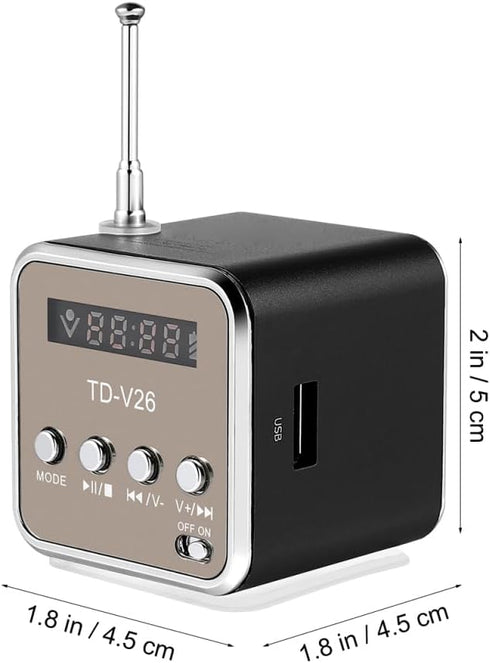 Hemobllo MP3, USB Music Player: Mini Speaker Digital Music Player Support Micro USB Disk, with Led Display for Outdoor