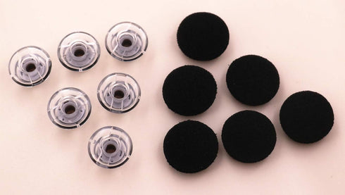 Eartip Kit Replacement for Plantronics Voyager Legend Bluetooth Headset, Medium Size Earbuds Tips and Foam, 6 Pack