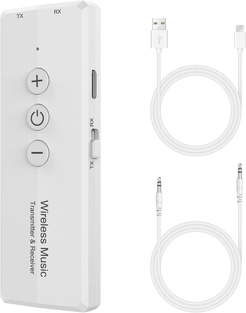 Isobel Bluetooth Transmitter/Receiver, 3-in-1 Rechargeable Adapter for TV and Car Stereo System