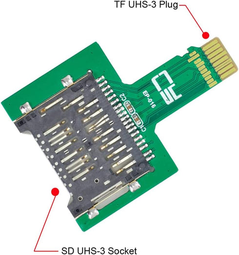 NFHK TF Micro SD Male to SD Card Female Extension Adapter for SD/SDHC/SDXC UHS-III UHS-3 UHS-2