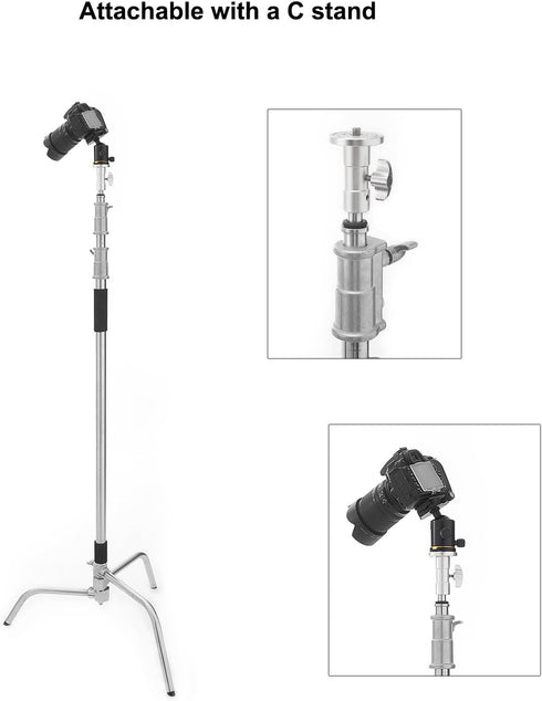 PHOCUS Baby Ball Head Adapter, 5/8" Baby Stud to 3/8" Thread, C Stand Camera Mount Adapter for Tripod Head