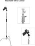 PHOCUS Baby Ball Head Adapter, 5/8" Baby Stud to 3/8" Thread, C Stand Camera Mount Adapter for Tripod Head