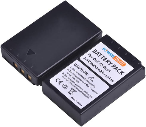 2Pack PS-BLS1 BLS 1 BLS1 BLS-1 Li-ion Batteries with LCD USB Charger for Olympus E-PL1, E-P1, E-P2, EP3