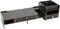 QUSKLISU Computer Monitor Stand, Computer Rack with Drawers, Two top Platforms Desk Organizer