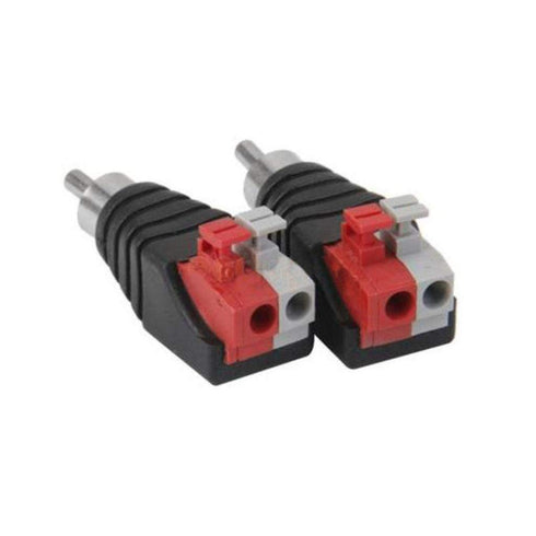 Lollipop Speaker Wire Cable to Audio Male RCA Connector Adapter, 10pcs/Set