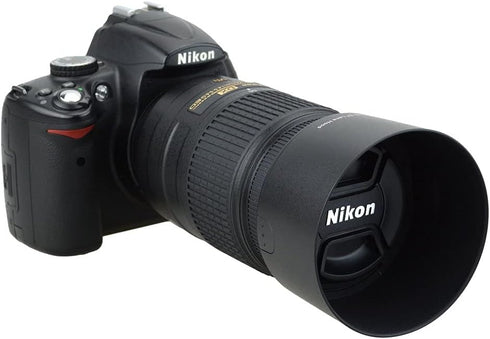 Reversible Camera Lens Hood HB-57 Replacement for Nikon DX 55-300mm F4.5-5.6G ED VR Zoom Lens