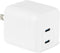 Amazon Basics 35W Fast Charging USB-C Nano GaN Wall Charger, 2-Port for Phones, Tablets,