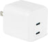 Amazon Basics 35W Fast Charging USB-C Nano GaN Wall Charger, 2-Port for Phones, Tablets,