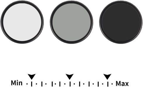 Fotga 52mm Variable ND Filter, ND2 to ND400, for Nikon Z 26mm f/2.8, Canon EF-S 24mm F2.8, Sony, Olympus