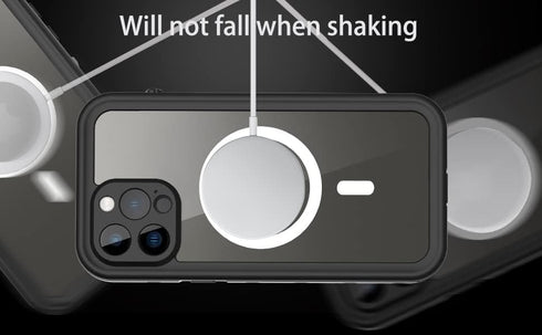 iPhone 13 Pro Max Waterproof MagSafe Compatible Case, 6.7" Shockproof Full Protection with Built-in Screen Protector,