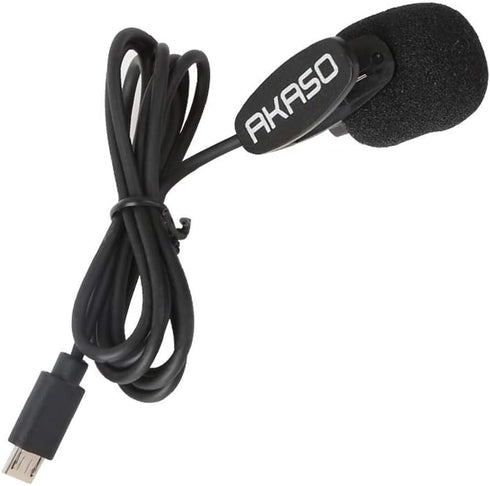 AKASO External Microphone EK7000/ EK7000 Pro/Brave 4//Brave 7 LE/Brave 4 Pro/ V50X/ V50 Elite Action Camera Only (Micro USB Port)