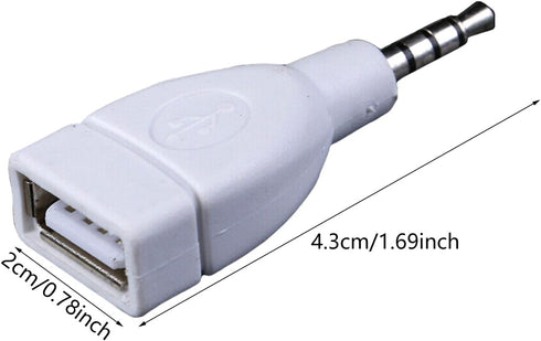WAGHAVEN 3.5mm 2.0 MP3 Sound Converters Male AUXs to USB Female Converters Adapter for Car Speakers and Players