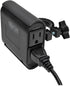 Tripp Lite AC/USB Charging Clip for Display Mounts with 2 USB Ports & 2 NEMA 5-15R Outlets, 6ft Power Cord (Black)