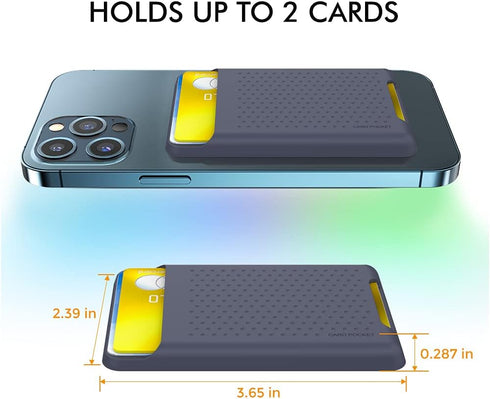AHASTYLE MagSafe Wallet for iPhone 15/14/13/12/Pro Max/Pro/Plus/Mini, RFID Magnetic Card Holder, Midnight Blue