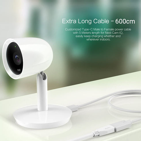 TUSITA 20ft/6M Power Extension Cable - USB C Male to Female, perfect for all your charging needs.