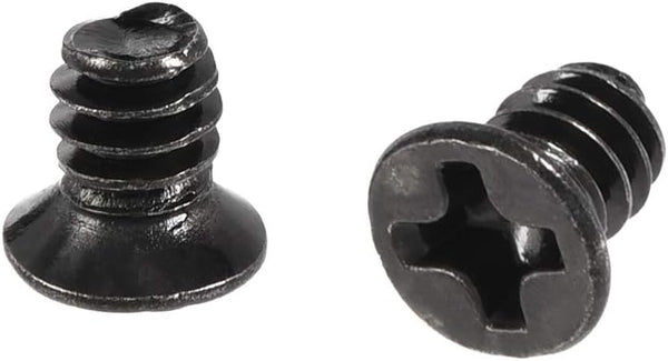uxcell #6-32 x 13/64" Phillips Flat Head Screws, Black Fasteners for Laptop PC TV Fan Switch, 60pcs