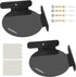 Homakover 2 Pack Acrylic Mini Circular Corner Shelf Mount for Security Cameras, Baby Monitors, Plants & More, Universal