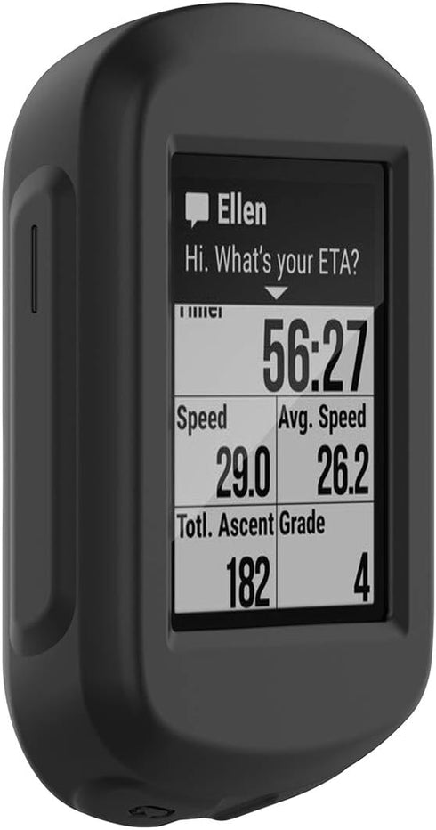LOKEKE Silicone Protective Case Cover for Garmin Edge 130 Plus - Black Shell Skin