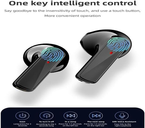 RDRKR Waterproof IPX 7 Bluetooth 5.3 Wireless Earbuds, Compatible with Android/iOS Mobile Phones, Tablets, Gaming