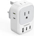 TESSAN US to UK Plug Adapter, Type G Travel Adaptor with 4 Electrical