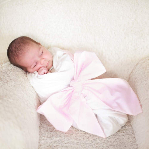 ZROSIN Newborn Baby Cloth wrap, Maternity Pink Bow Waistband, Baby wrap Cloth