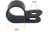 Cable Clamp R-Type Wire Clip 1/2" Nylon Screw Mounting Fastener Clips with Screws for Wire Management - 50 Pcs Cable