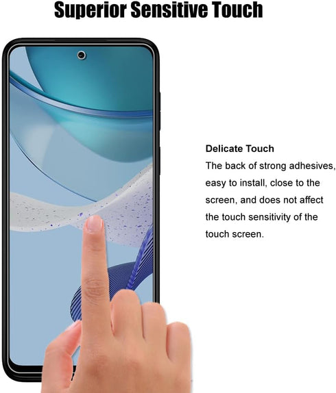 Motorola Moto G 5G 2023: 3 Pack Tempered Glass Screen Protector & Camera Lens Protector, 9H Hardness, Anti-Scratch, HD