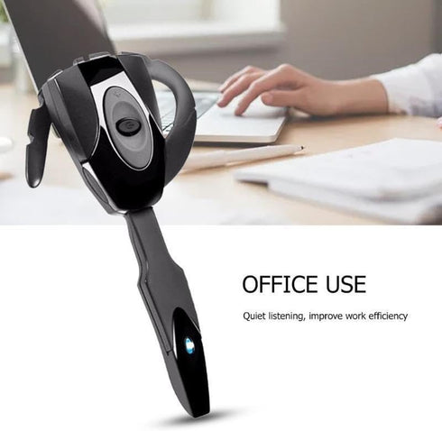 V5.0 Single Ear Bluetooth Headset with Noise Canceling Mic, Ultralight Rechargeable Cell Phone Earpiece for Business