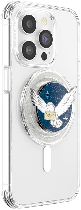 PopSockets Phone Grip with Expanding Kickstand, Compatible with MagSafe, Adapter Ring Included, Enamel Hedwig