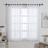 ZebraSmile 1 Panel Tab Top Voile Sheer Curtain, White Loop Sheers for Living Room, Bedroom, Small Window 69(H) X55(W) in