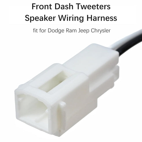Front Dash Tweeters Speaker Wiring Harness Adapter Connector for 2005-2022 Dodge Ram, Jeep, Chrysler