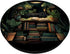 Books Cat House Plants Bookworm PopSockets Standard PopGrip, Book Lover Library Design